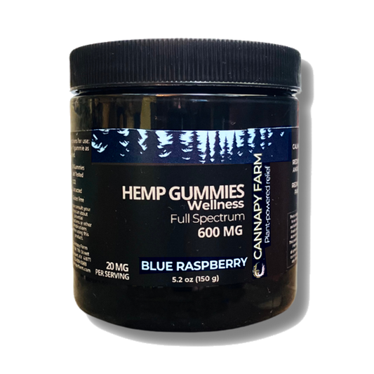 Cannay Farm Hemp Extract Blue Raspberry Gummy 600 mg
