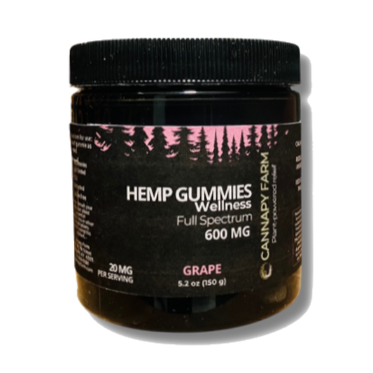 Cannapy Farm Hemp Extract Grape Gummy 600 mg